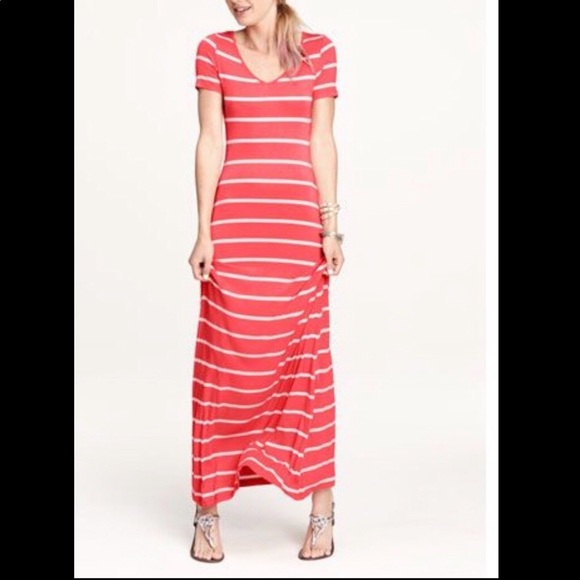 Red And White Striped Maxi Dress - Picture 2 of 4
